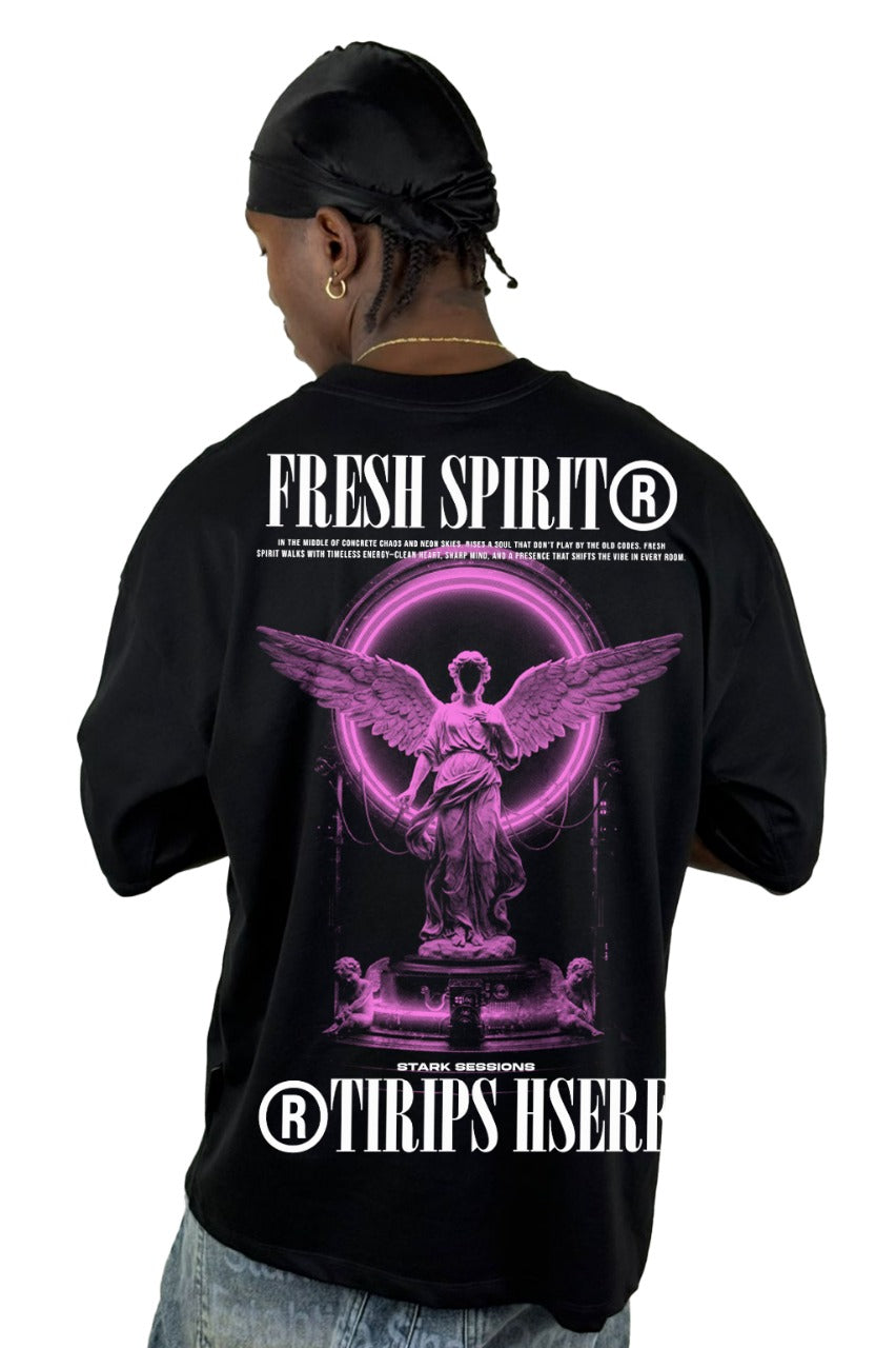 Oversize Negra Fresh Spirit Alto Gramaje