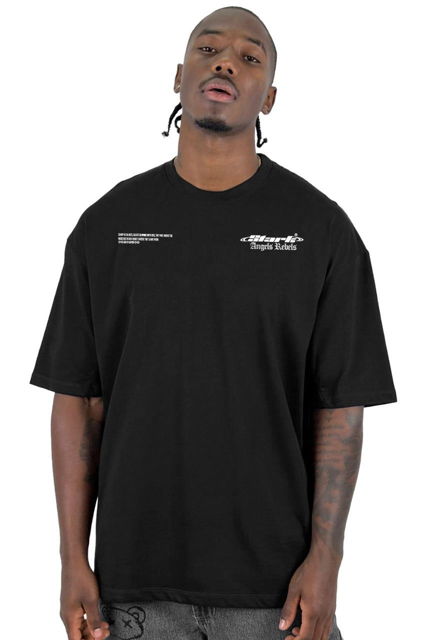 Oversize Negra Stark Angels Rebels Alto Gramaje