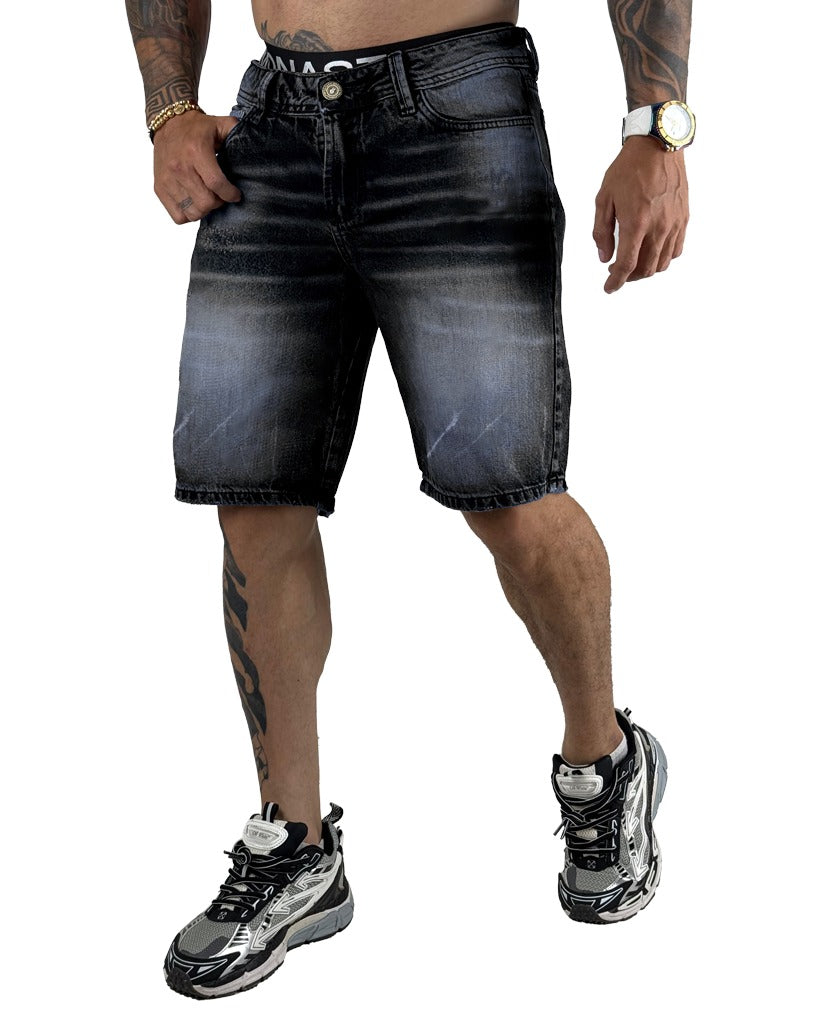 Bermuda Clasico Negro Big Samblast Blanco 0015-2