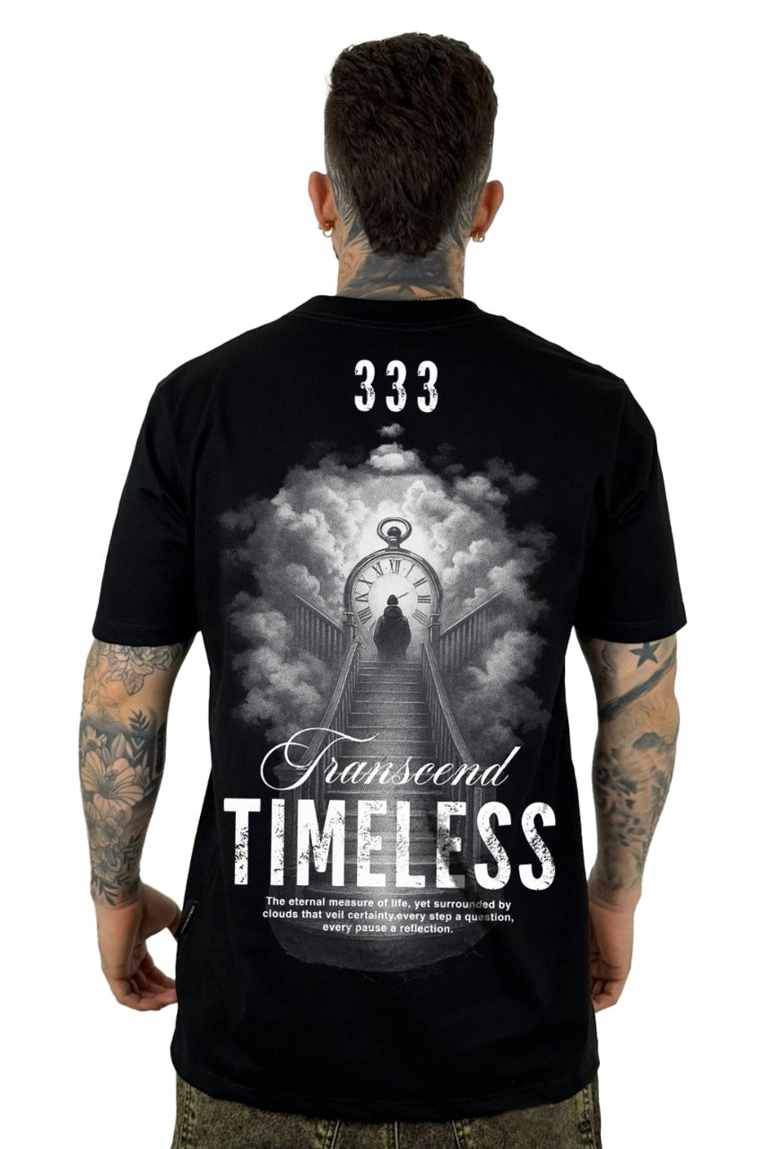 Camiseta Negra Timeless 333 Alto Gramaje