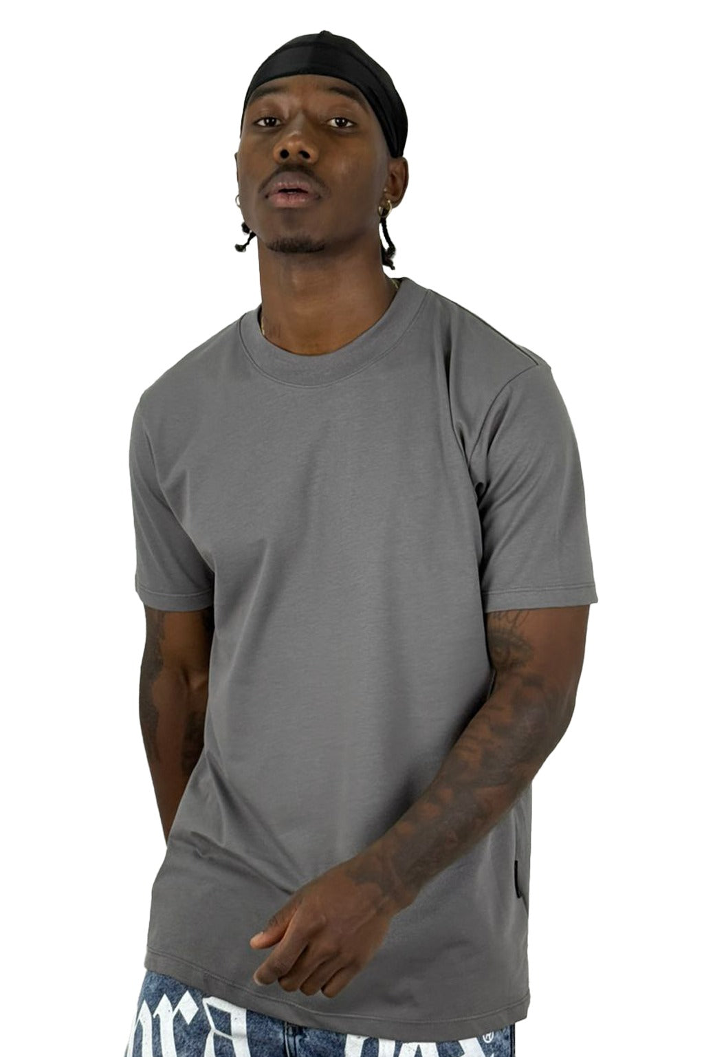 Camiseta Basica Gris Oscuro Alto Gramaje