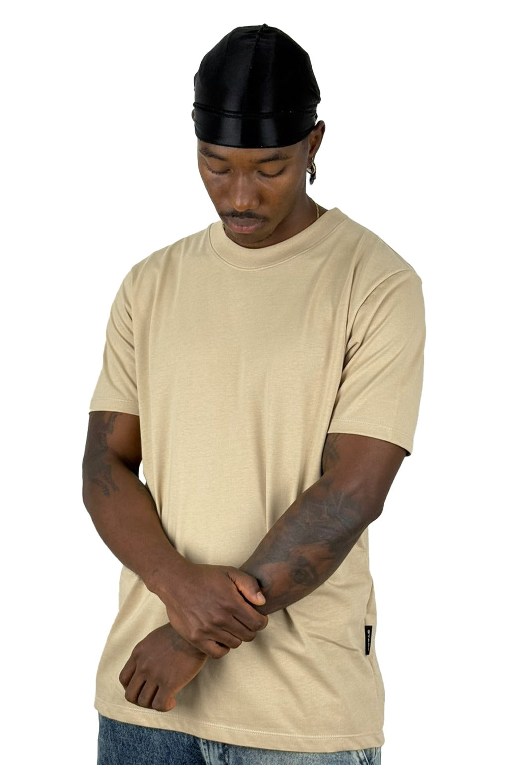 Camiseta Basica Beige Oscuro Alto Gramaje