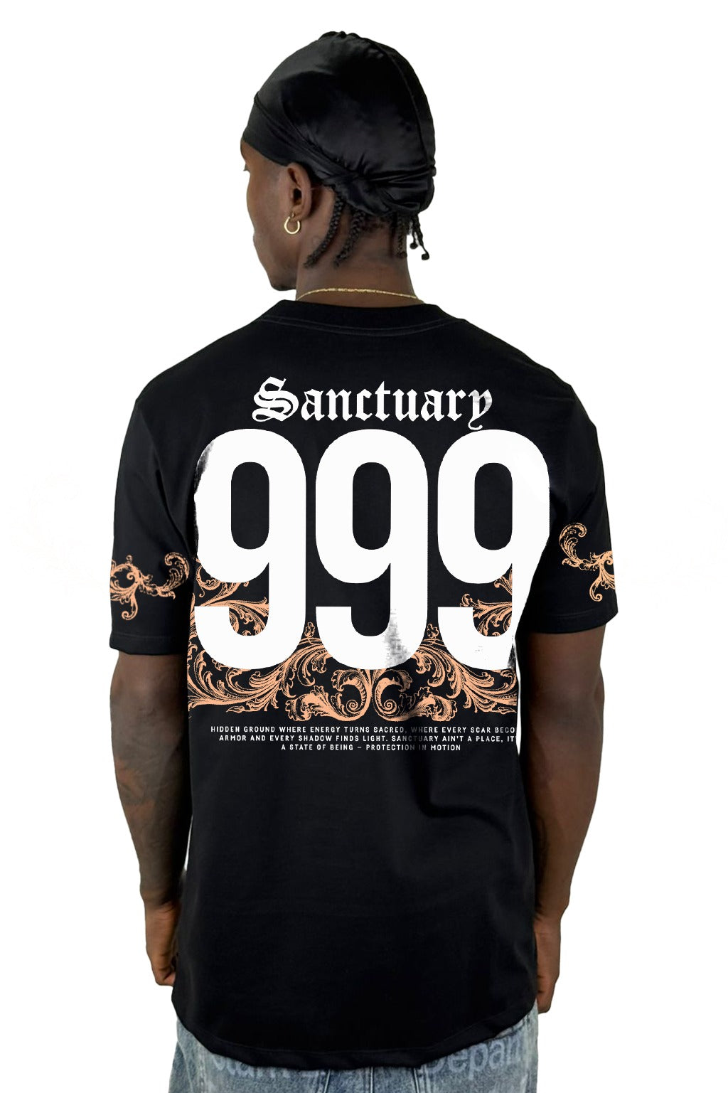 Camiseta Negra Sanctuary 999 Alto Gramaje