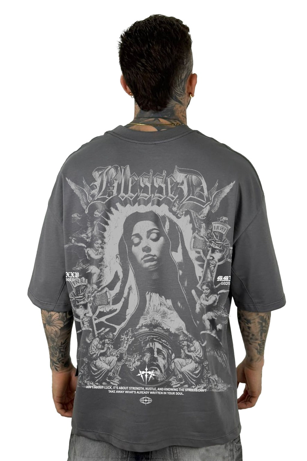 Oversize Gris Oscuro BlesseD Vrigen Alto Gramaje