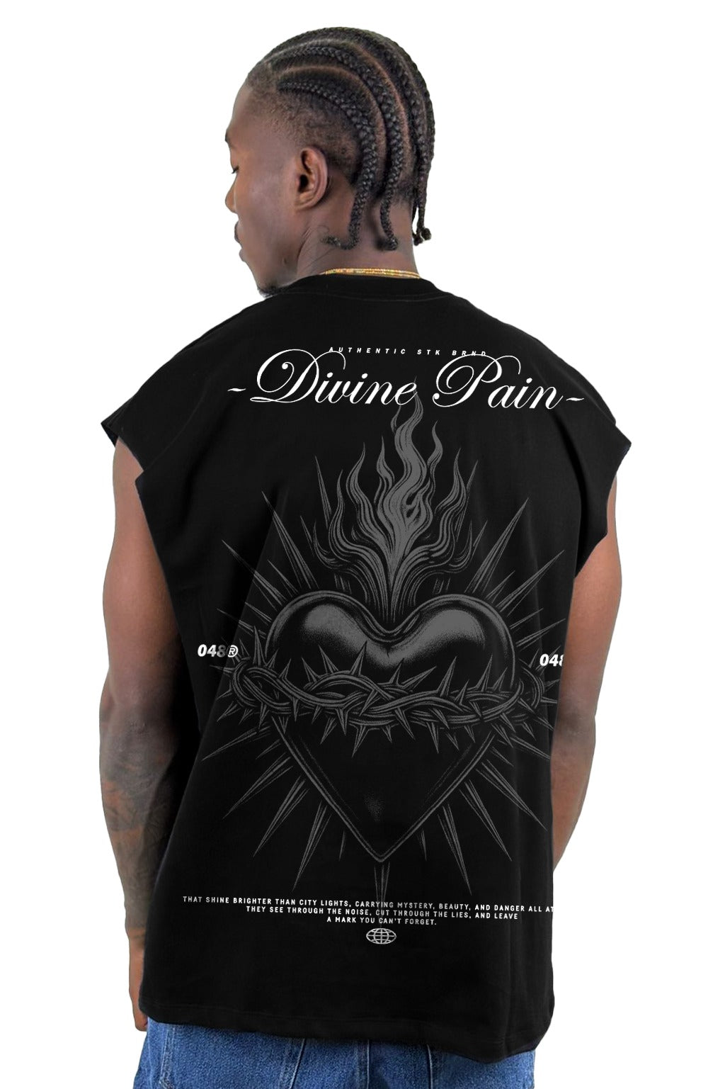 Camisilla Negra Divine Pain Alto Gramaje