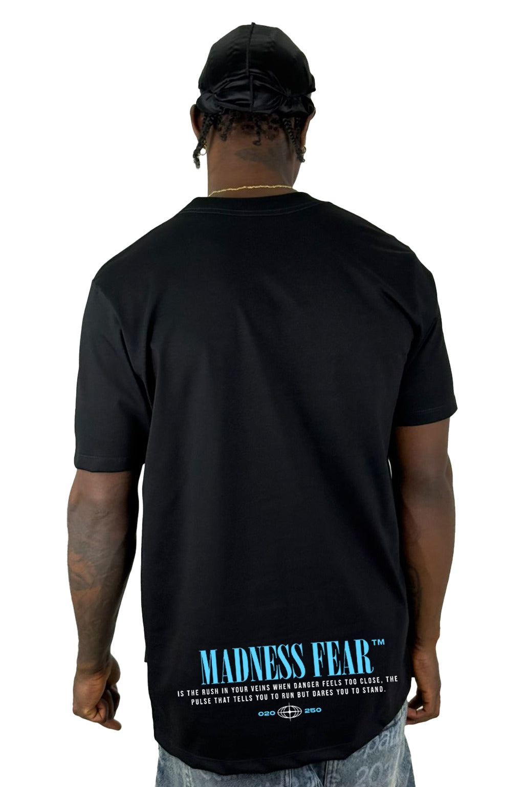 Camiseta Negra Madness Fear 444 Alto Gramaje