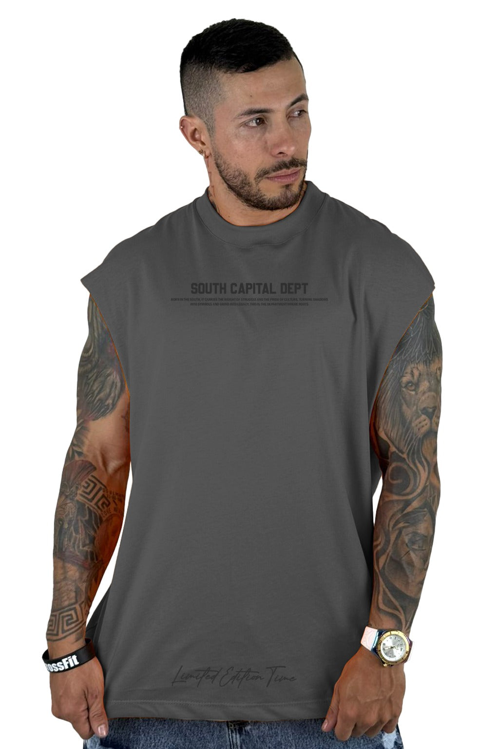 Camisilla Gris Oscuro South Capital Dept Alto Gramaje