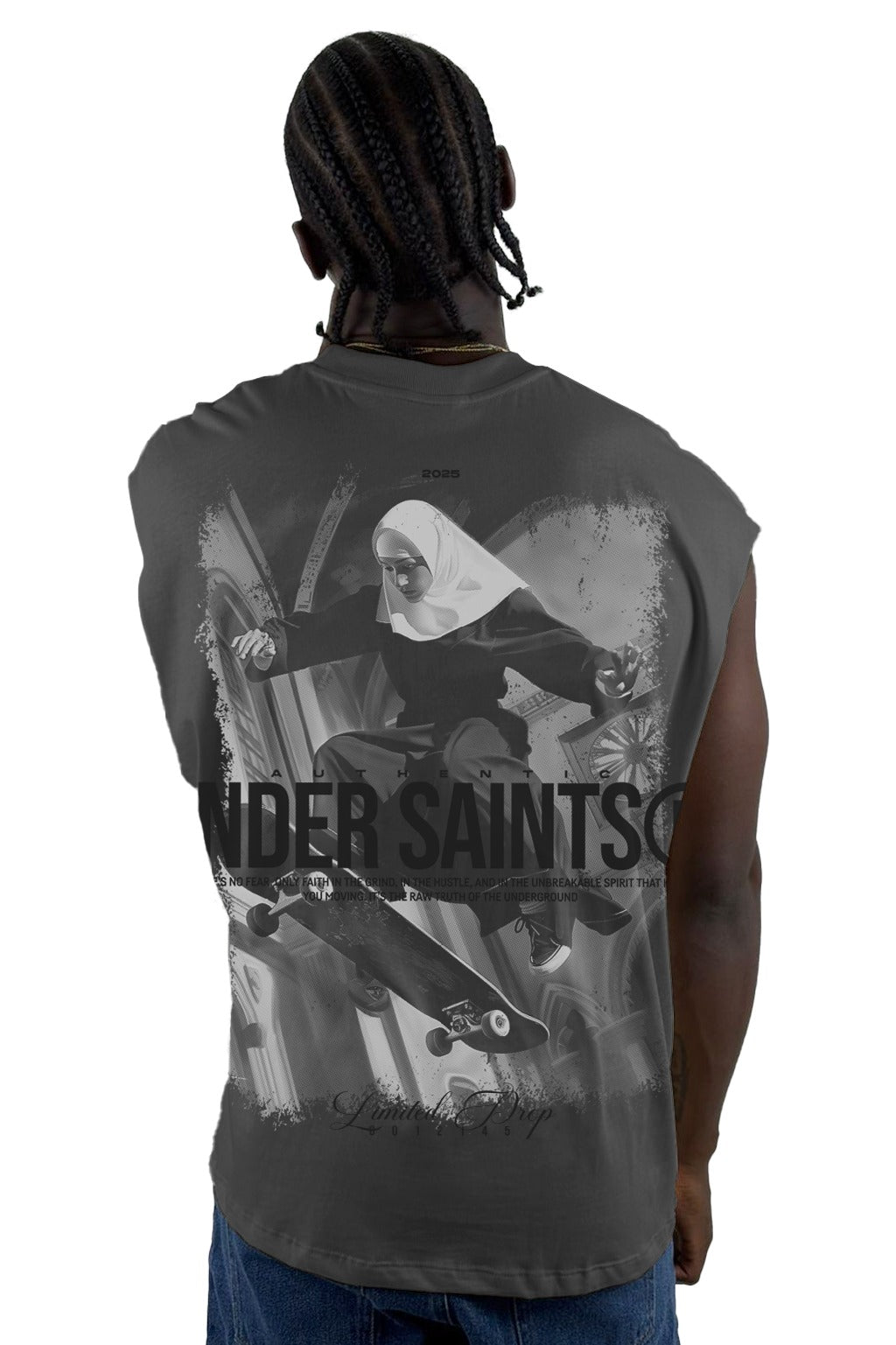 Camisilla Gris Oscuro Under Saints Alto Gramaje