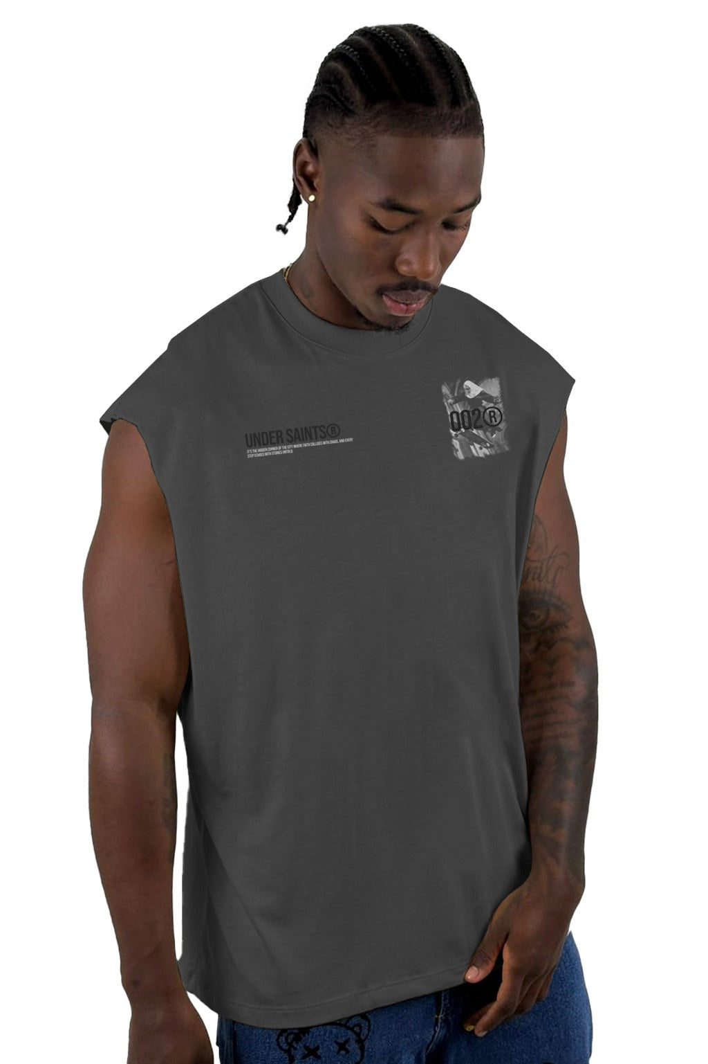 Camisilla Gris Oscuro Under Saints Alto Gramaje