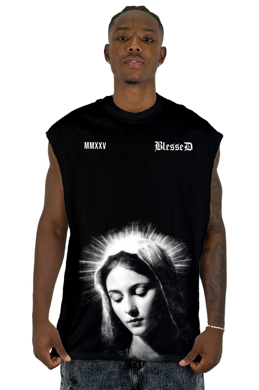 Camisilla Negra Pray For Your Homies Alto Gramaje