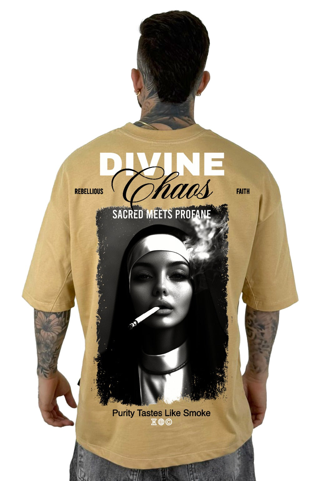 Oversize Mostaza Divine Chaos Alto Gramaje