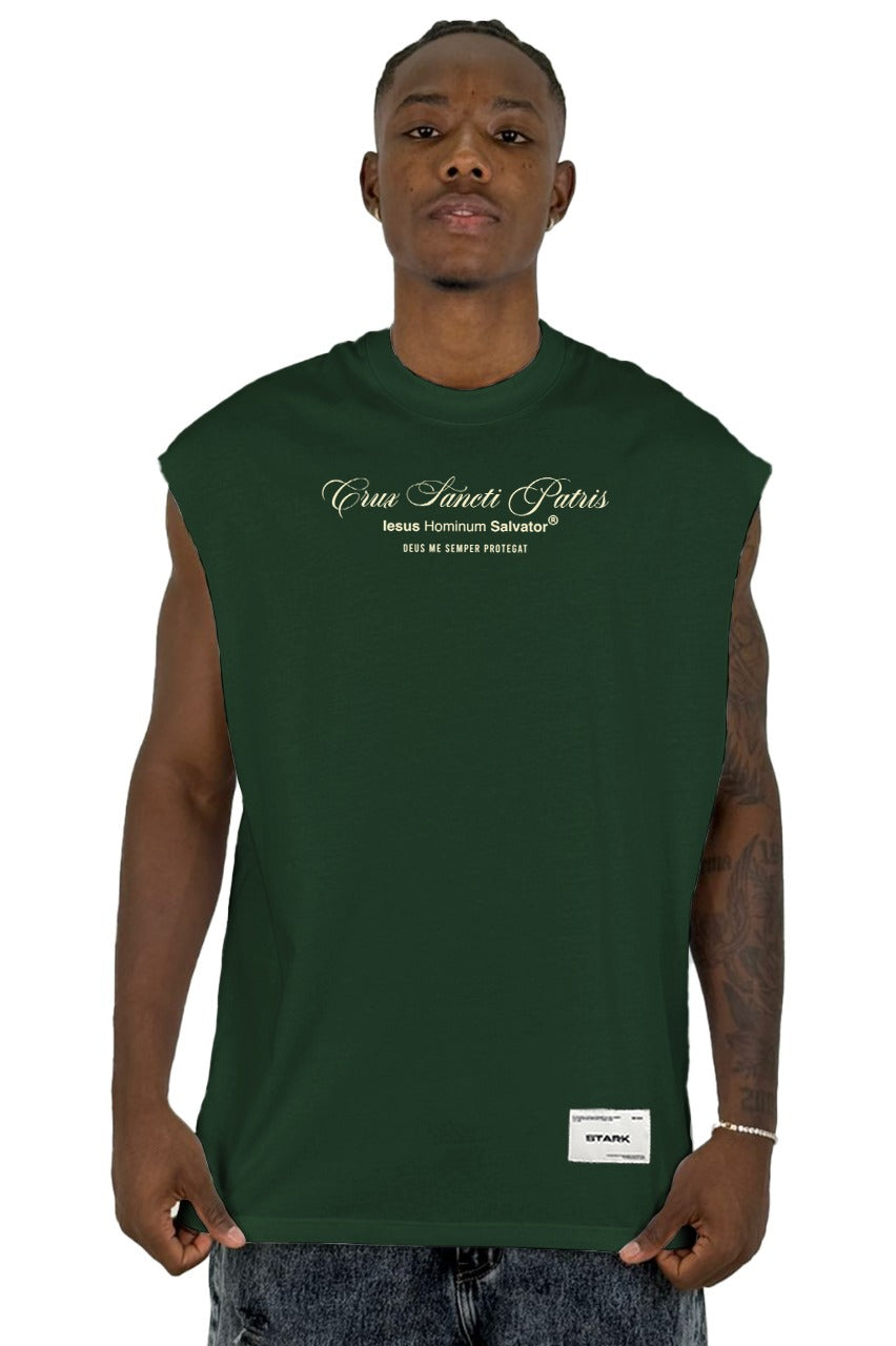 Camisilla Verde Jesus Hominum Salvator Alto Gramaje