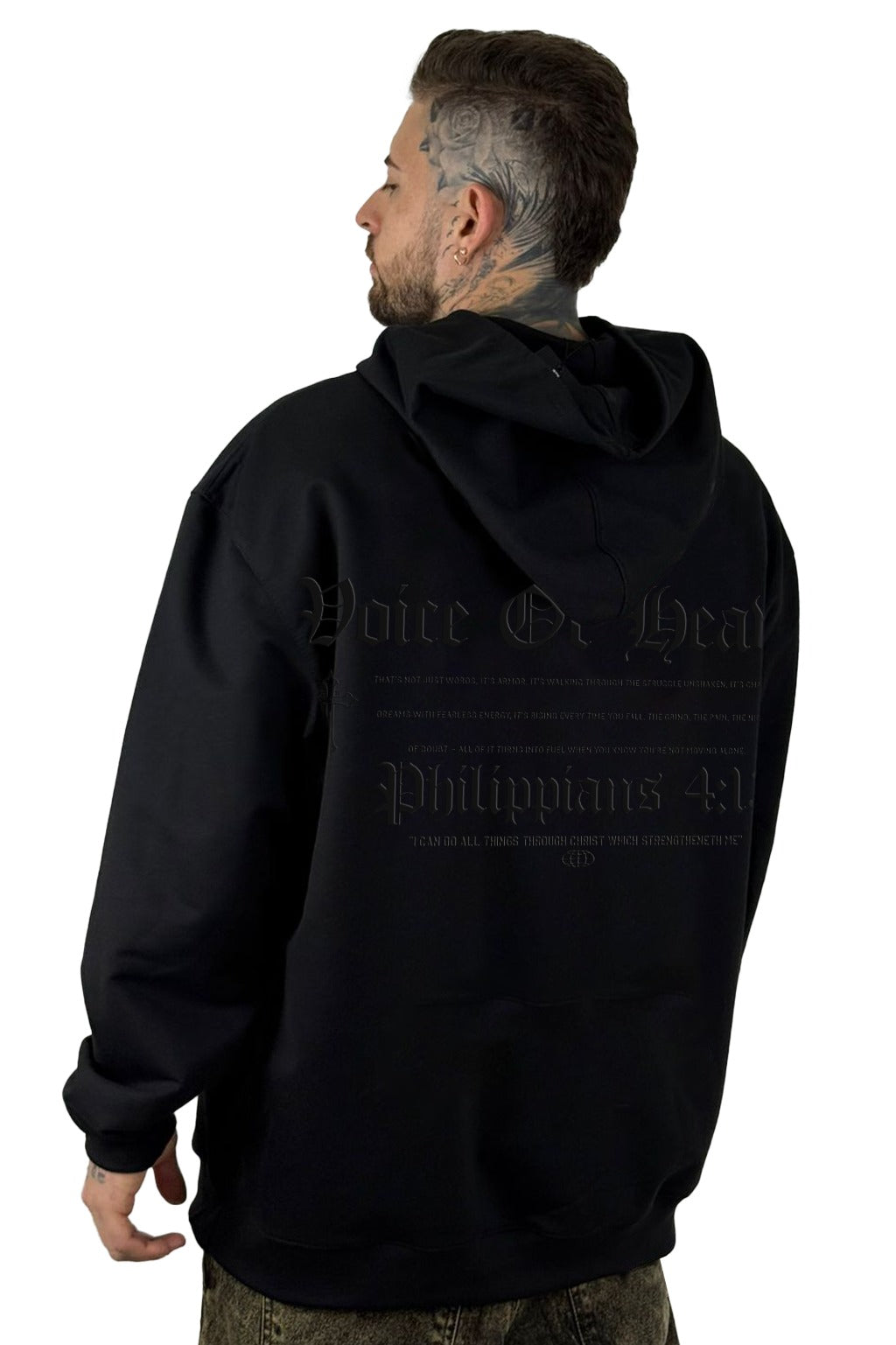 Buzo Capucha Negro Voice Of Heaven