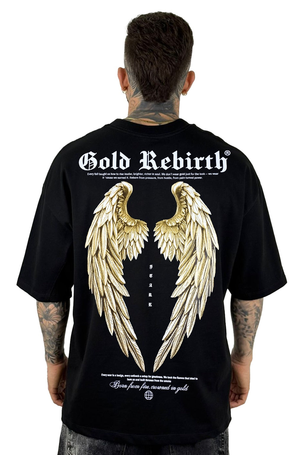 Oversize Negra Gold Rebirth Alto Gramaje