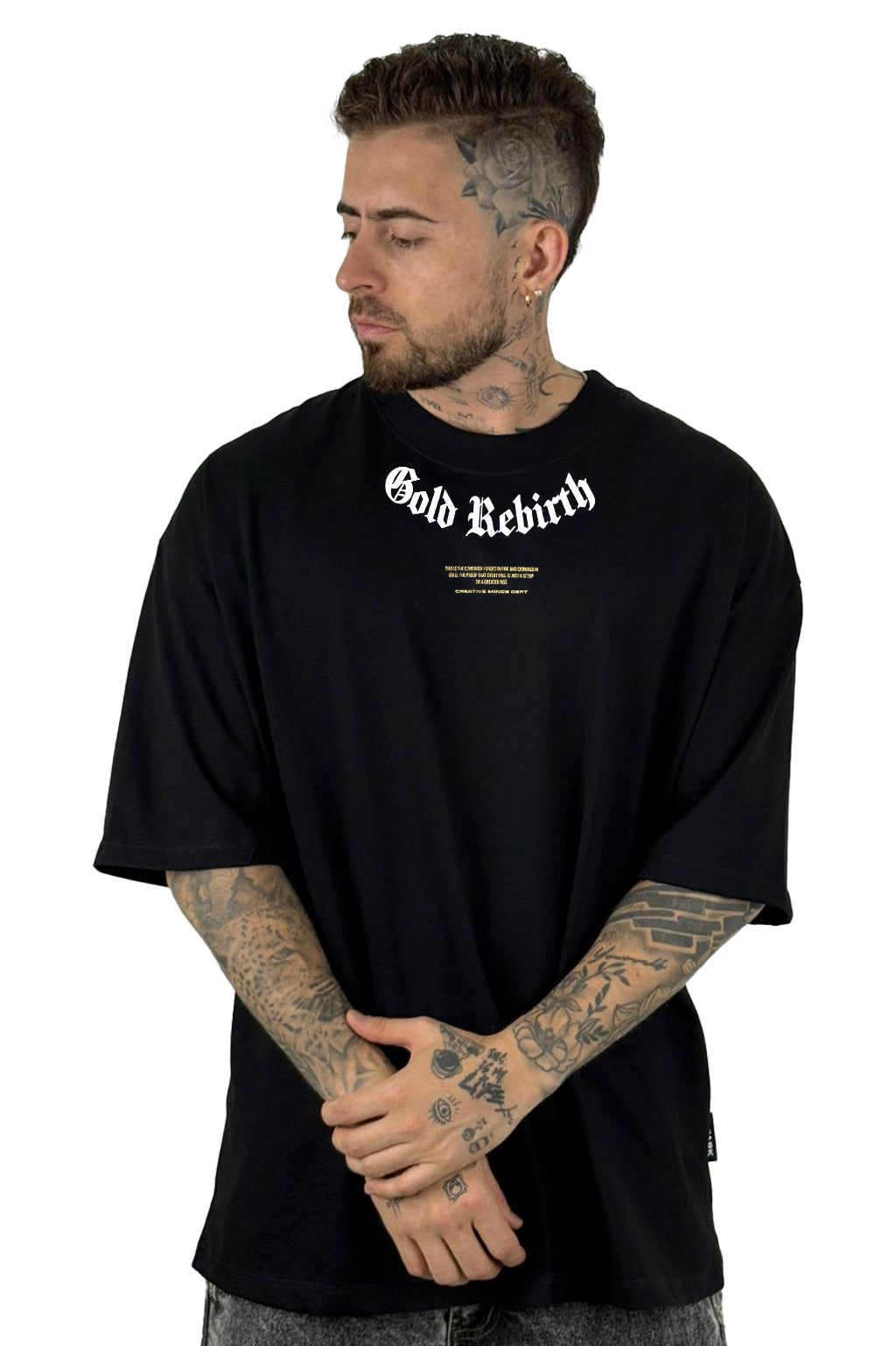 Oversize Negra Gold Rebirth Alto Gramaje