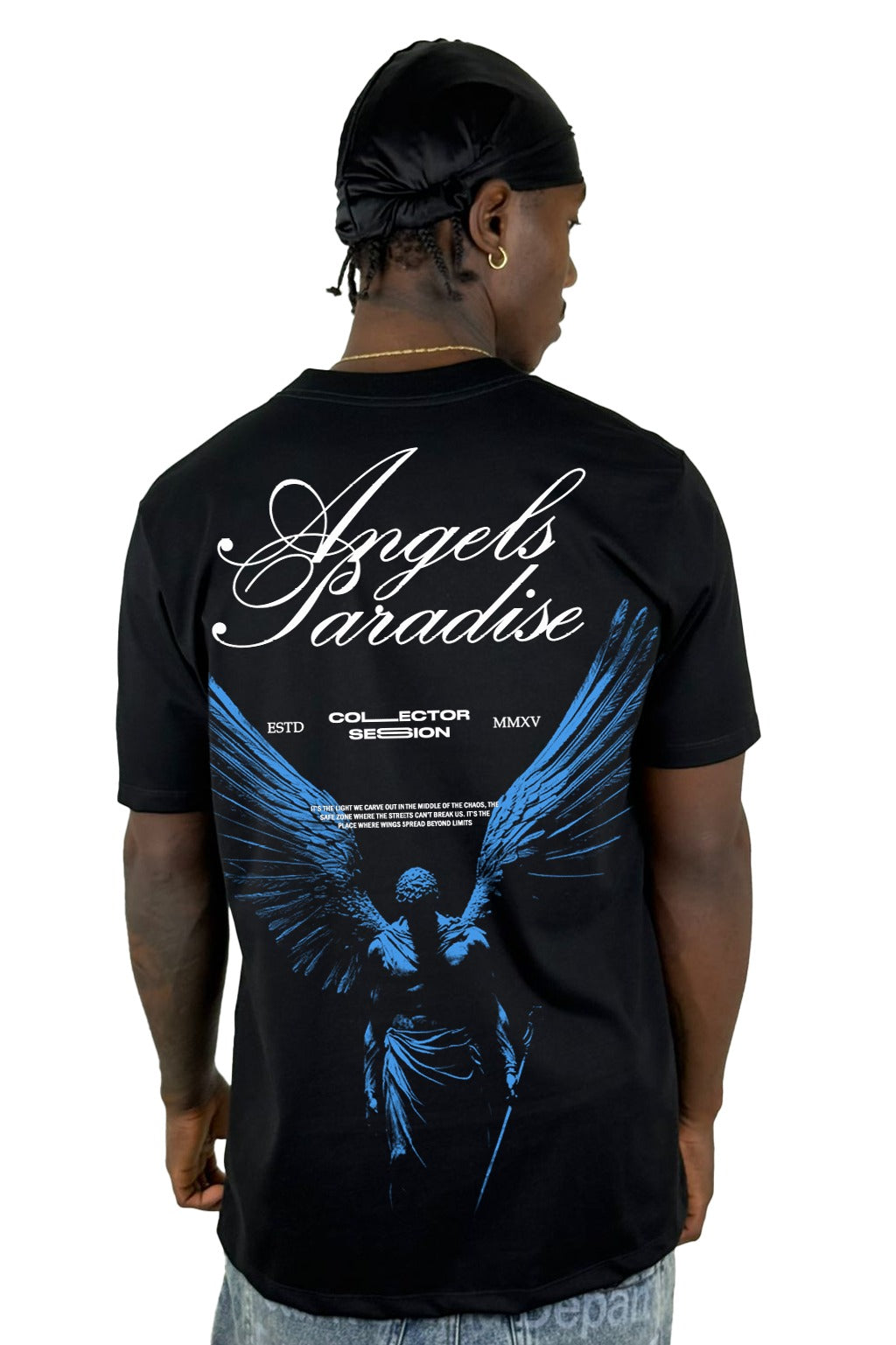 Camiseta Negra Angels Paradise Angel Alto Gramaje
