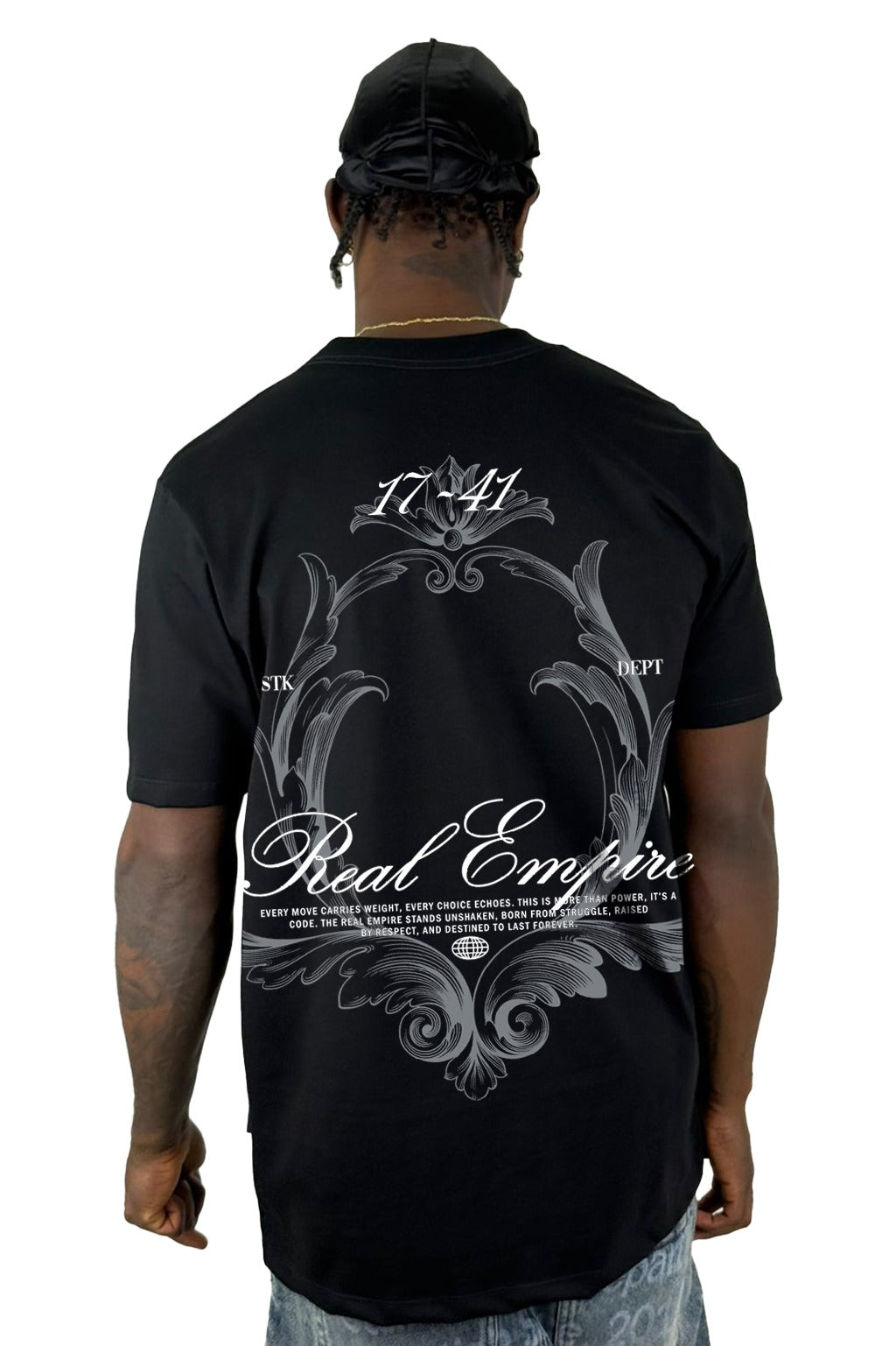 Camiseta Negra Real Empire 17-41 Alto Gramaje
