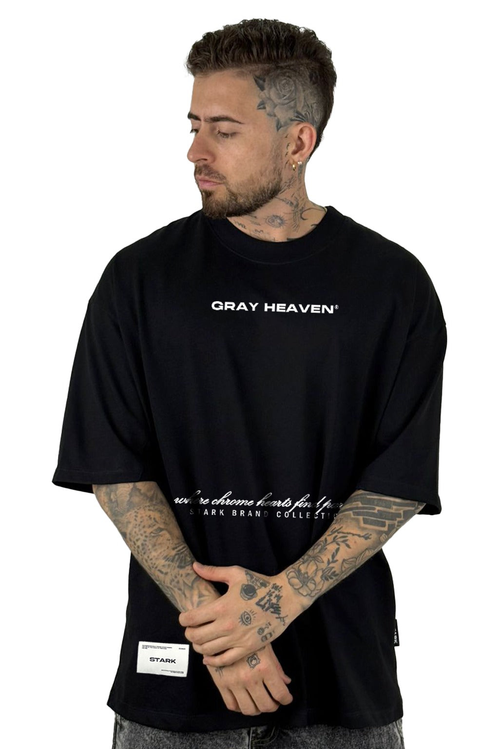 Oversize Negra Gray Heaven 17-91 Alto Gramaje