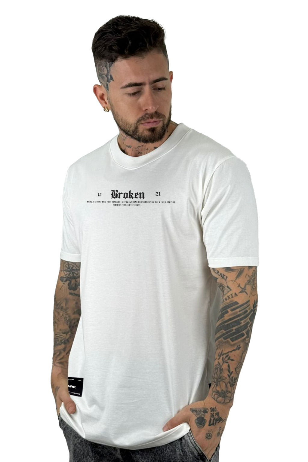 Camiseta Blanca Broken Alto Gramaje