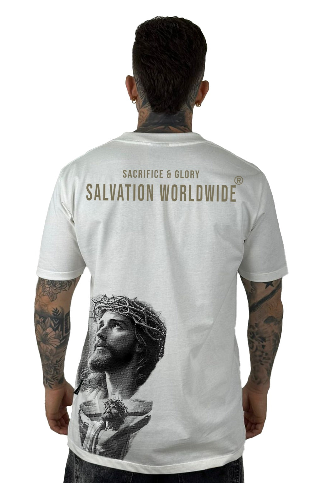 Camiseta Blanca Salvation Worldwide Alto Gramaje
