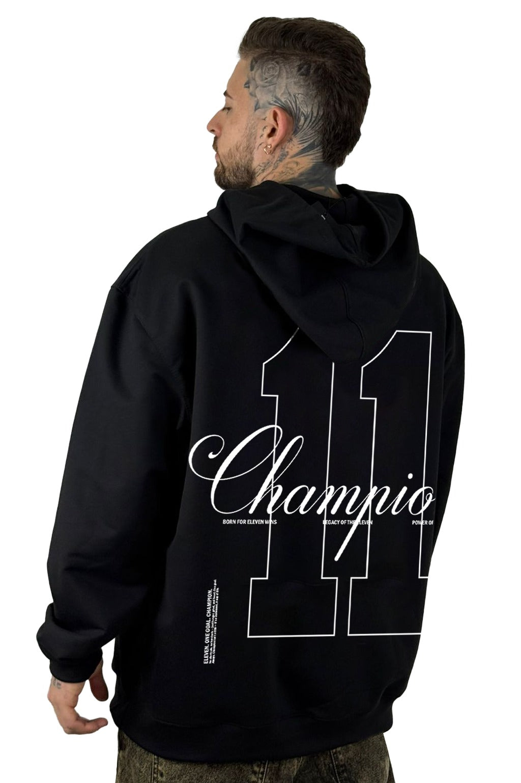 Buzo Capucha Negro 11 Champions