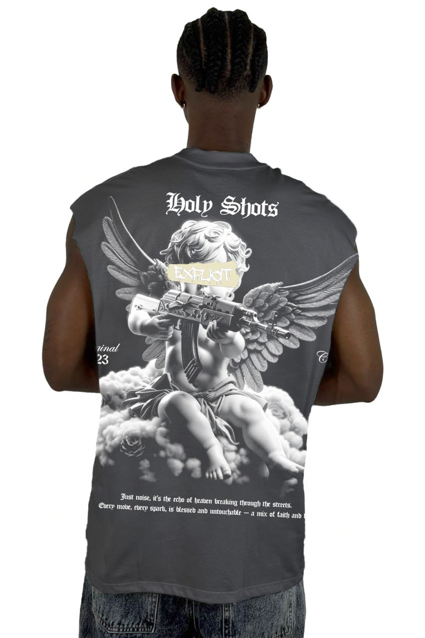 Camisilla Gris Oscuro Holy Shots Alto Gramaje