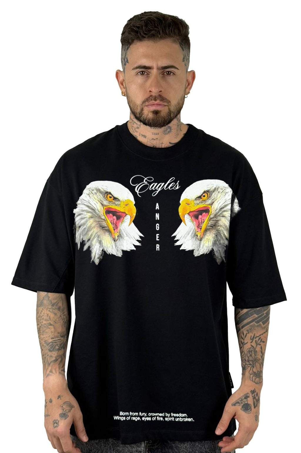 Oversize Negra Anger Alto Gramaje