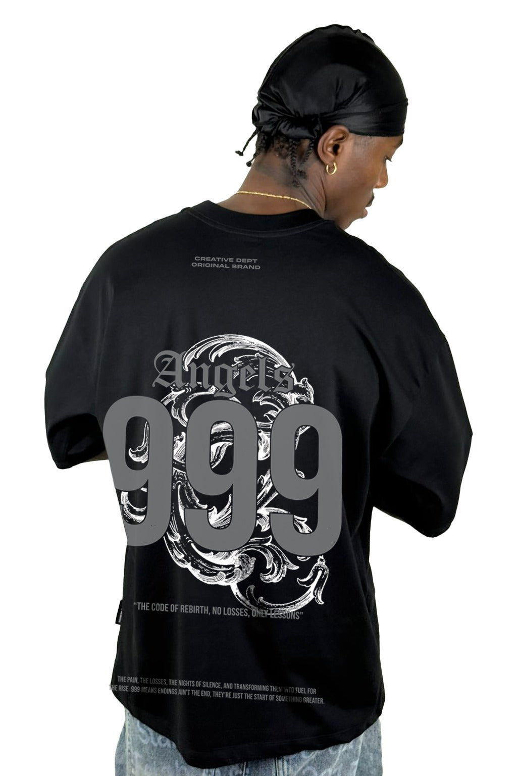 Oversize Negra Angels 999 Alto Gramaje