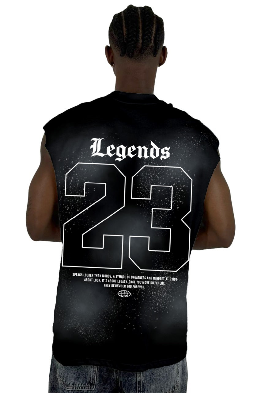 Camisilla Negra Difuminado Legends23 Alto Gramaje