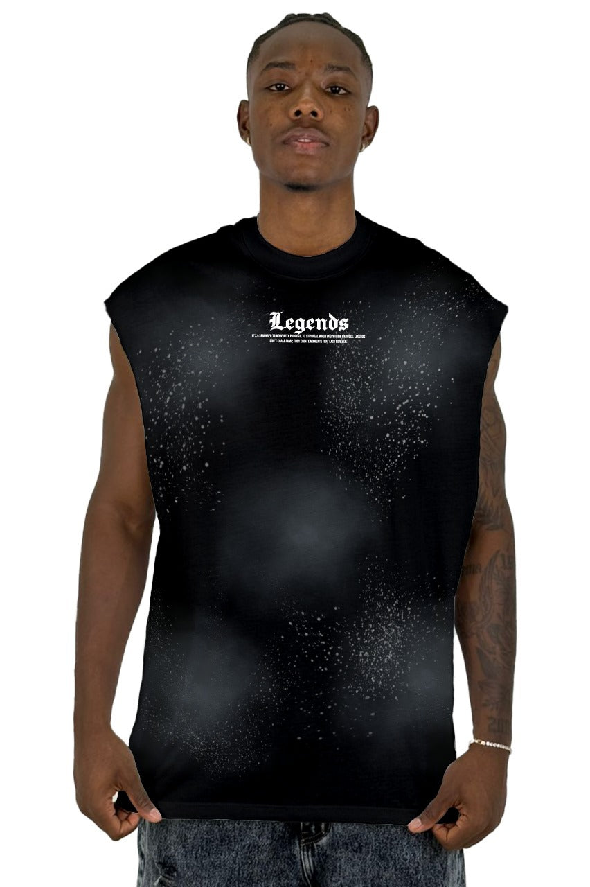 Camisilla Negra Difuminado Legends23 Alto Gramaje