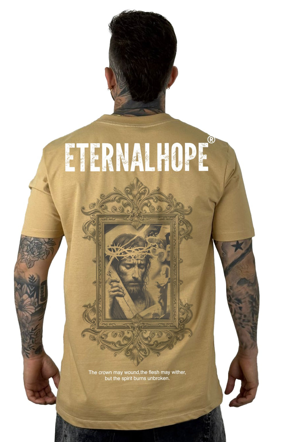 Camiseta Beige Eternal hope Alto Gramaje