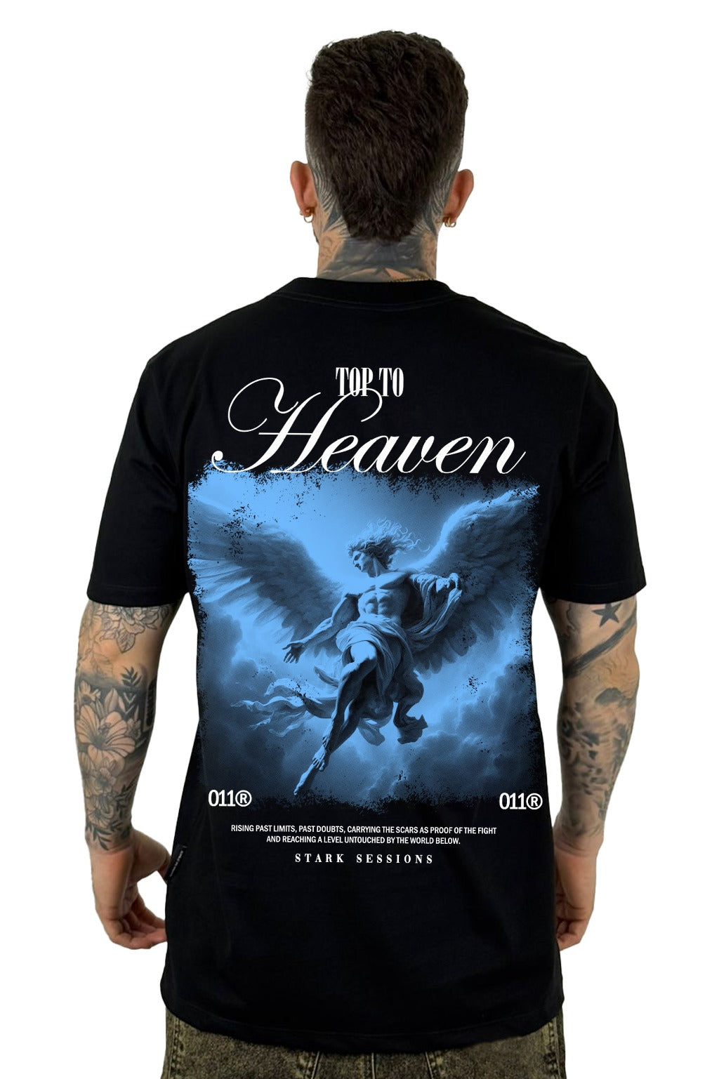 Camiseta Negra Hevan Top To Alto Gramaje