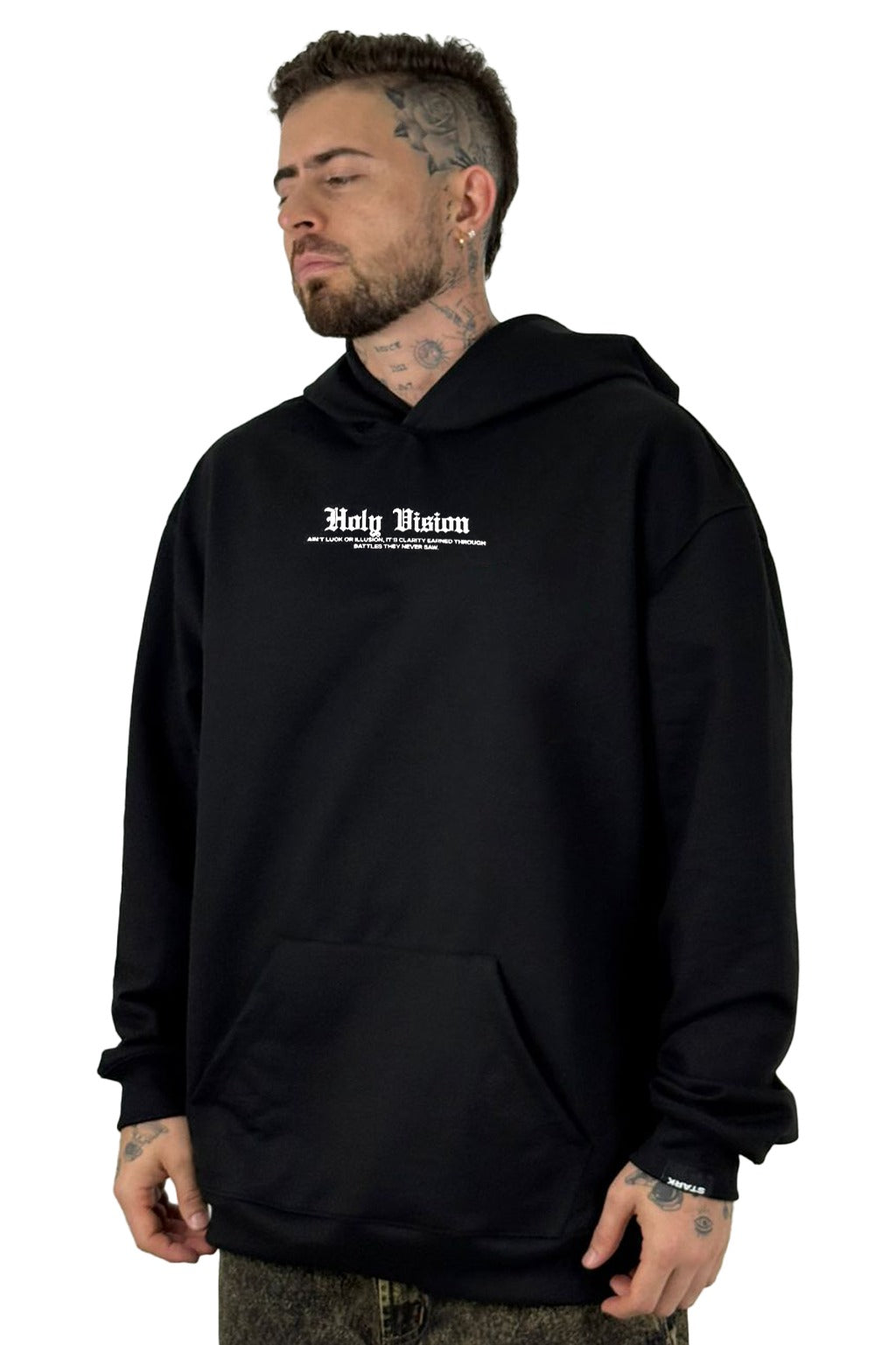 Buzo Capucha Negro Holy Vision
