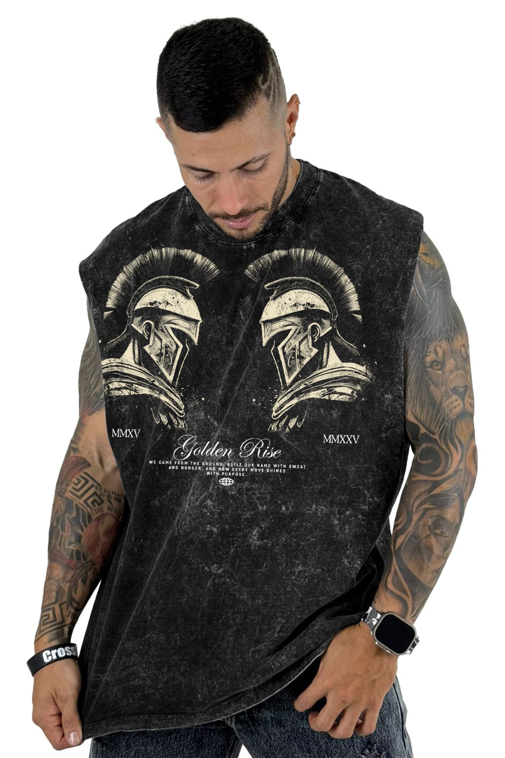 Camisilla sky Negra Golden Rise