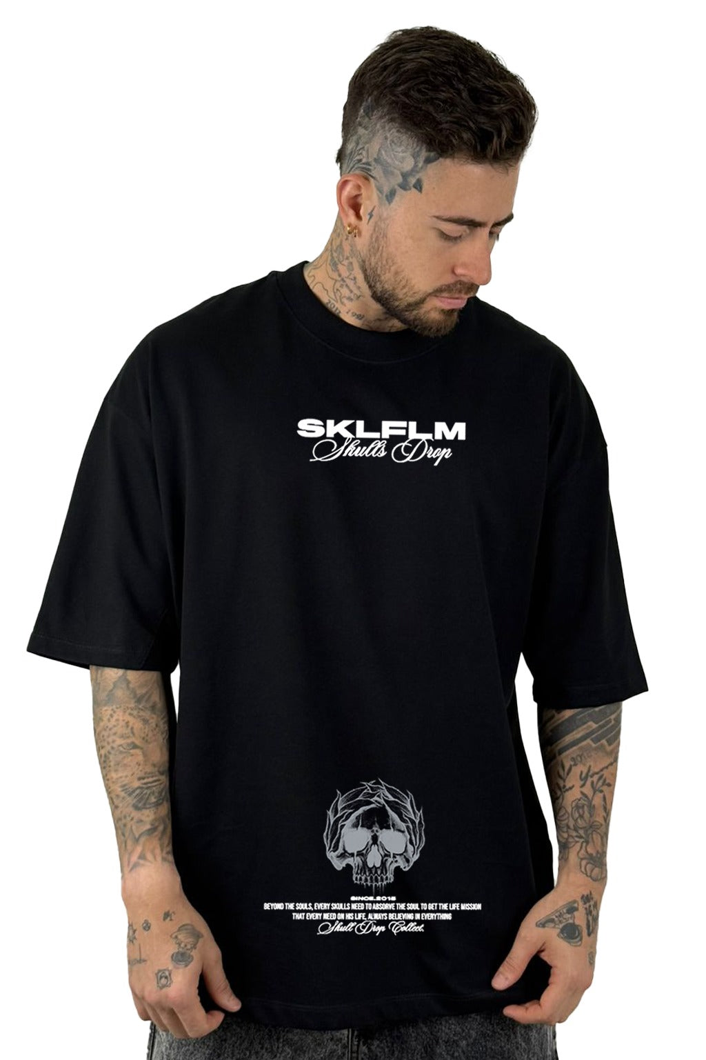Oversize negrA SKLFLM Skull alto gramaje