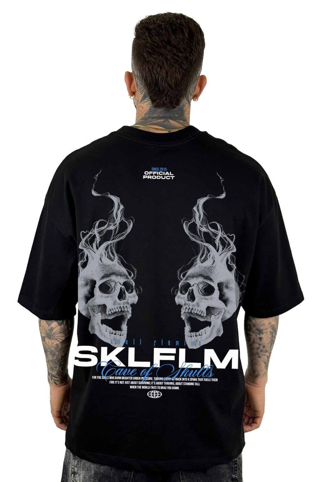 Oversize negrA SKLFLM Skull alto gramaje