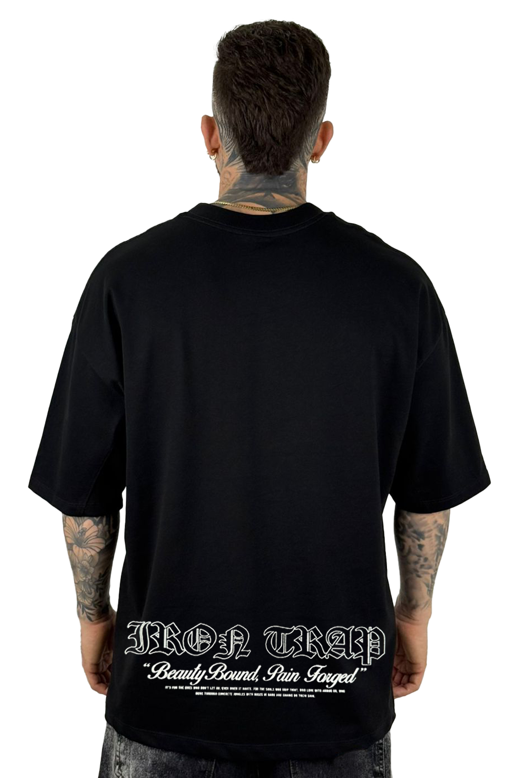 Oversize Negra Iron Trap Alto Gramaje