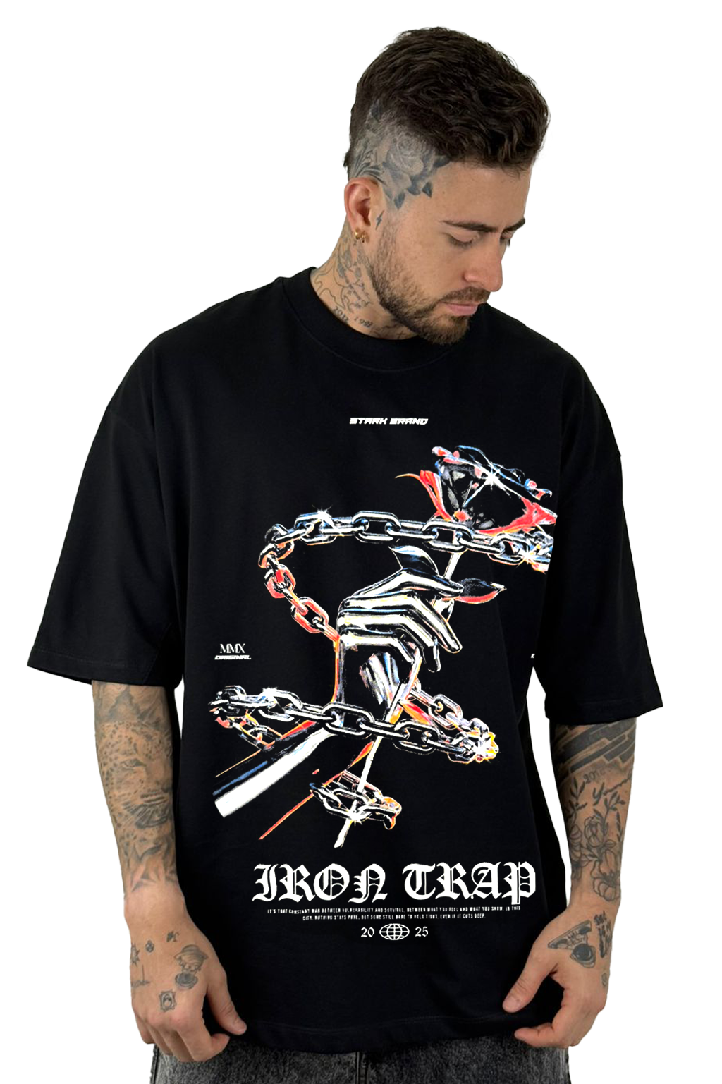 Oversize Negra Iron Trap Alto Gramaje