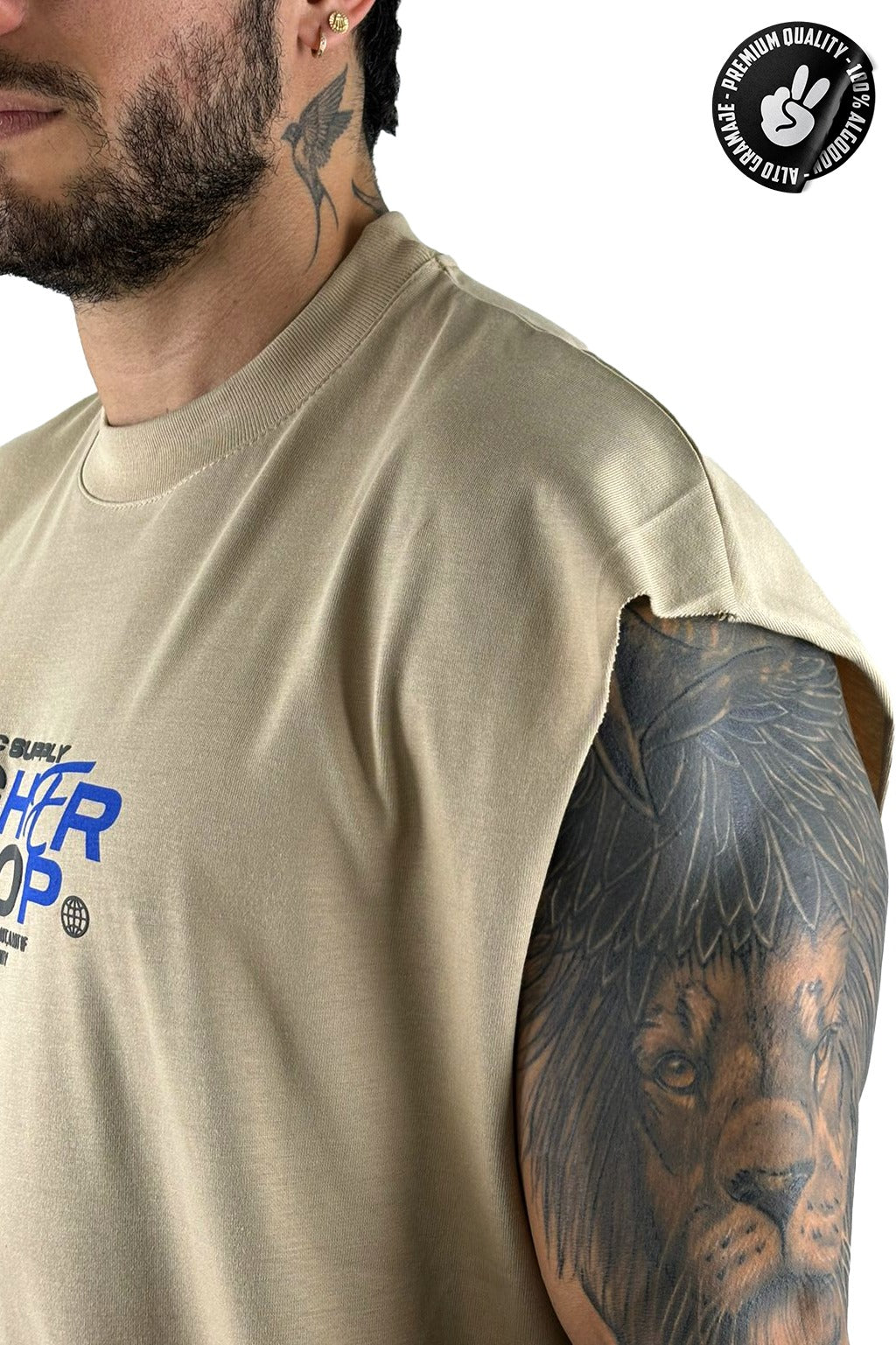 Camisilla Beige Higher Drop Alto Gramaje