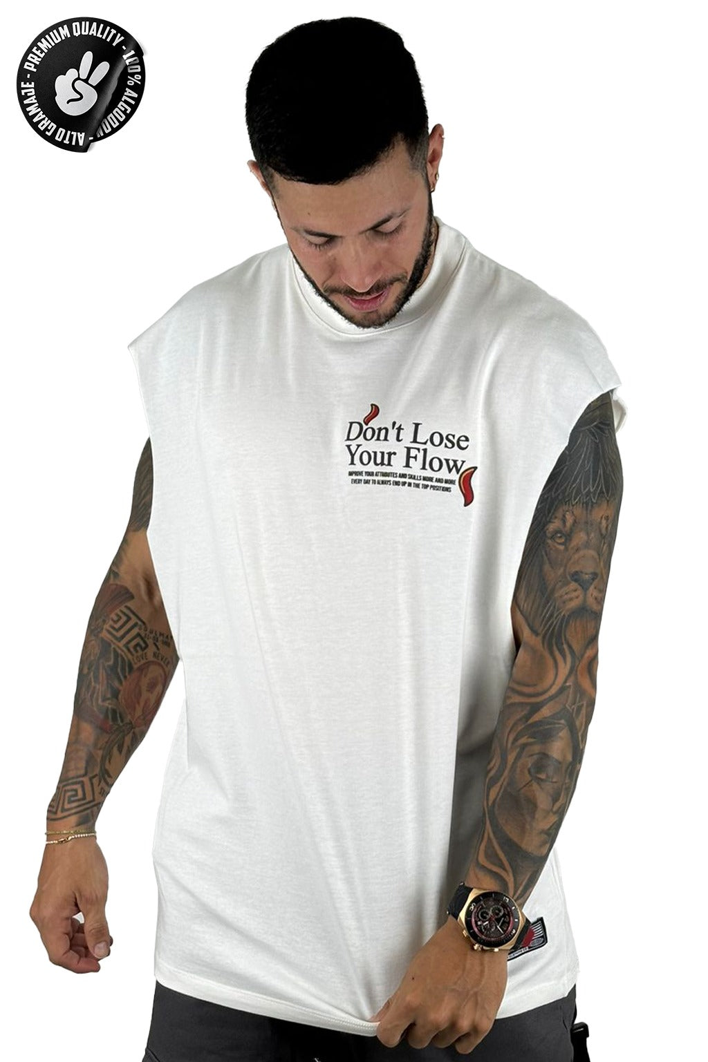 Camisilla Blanca Dont Lose Your Alto Gramaje