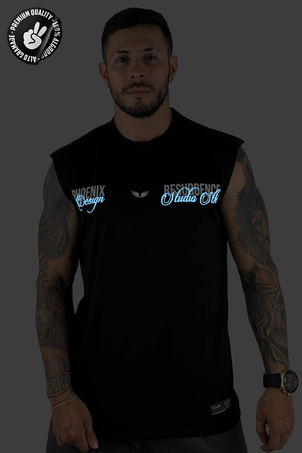 Camisilla Negra Resurgence Alto Gramaje