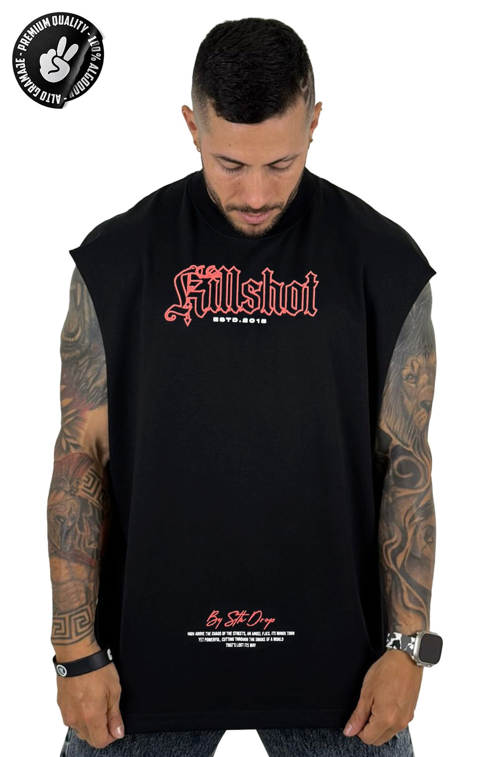 Camisilla Negra Killshot Alto Gramaje