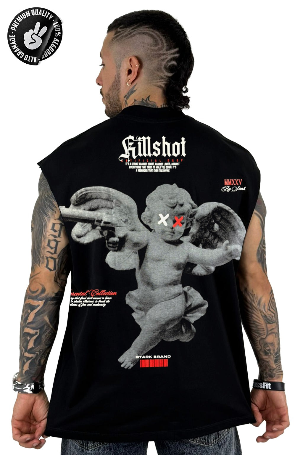 Camisilla Negra Killshot Alto Gramaje