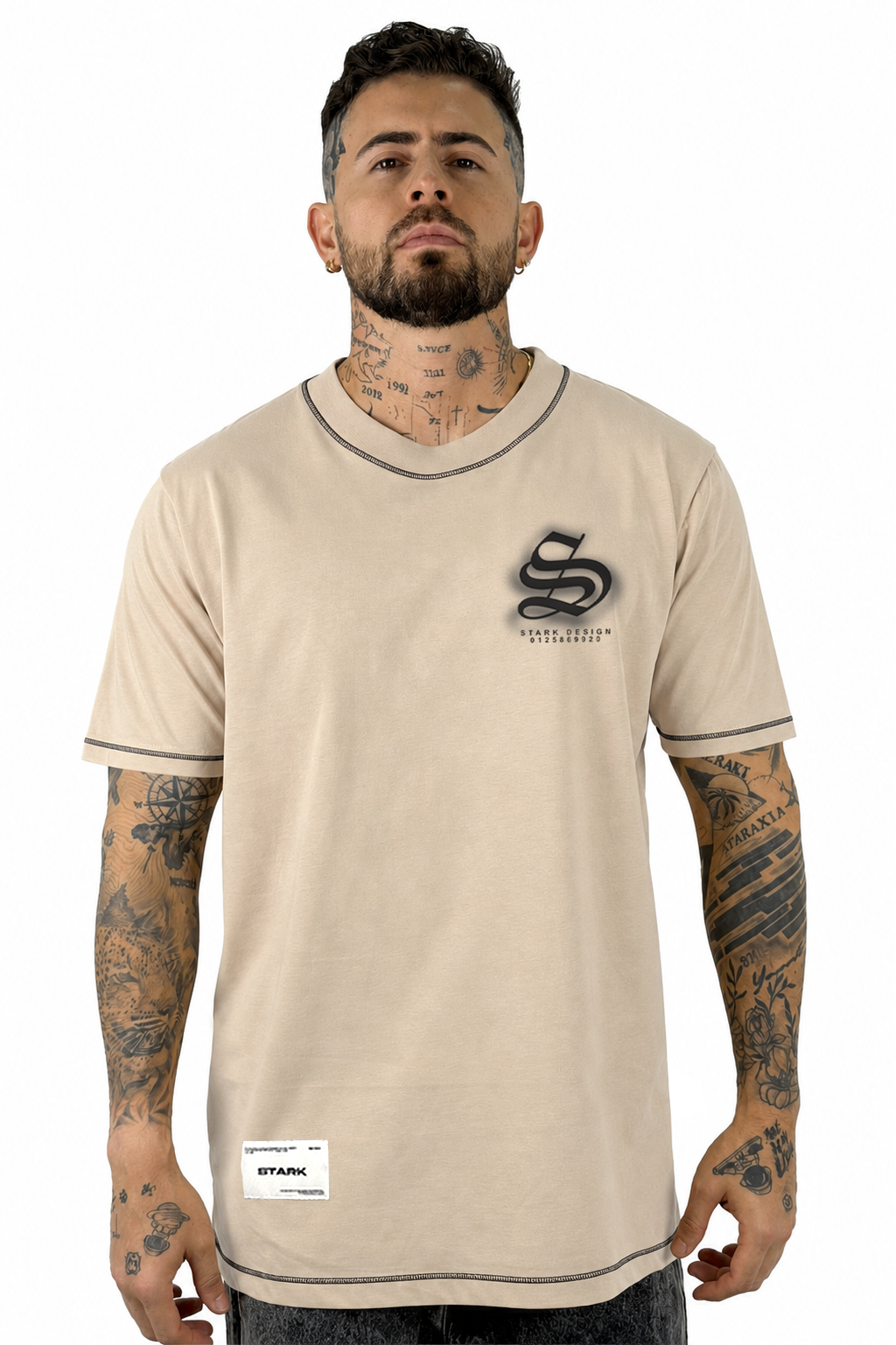 Camiseta Beige Silence Speaks Loud Alto Gramaje