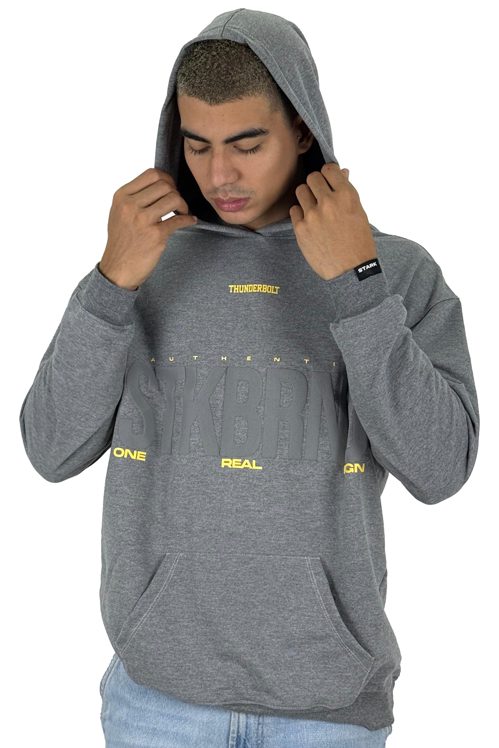 Buzo Capucha Gris Thunderbolt