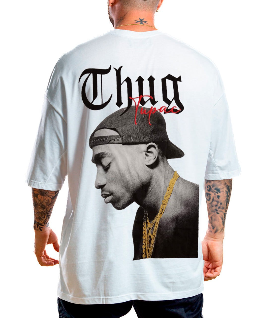 Oversize blanca THUG 2pac