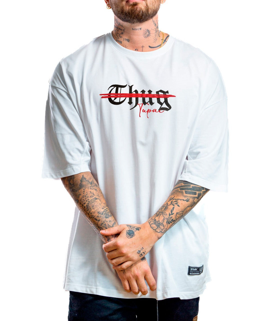 Oversize blanca THUG 2pac