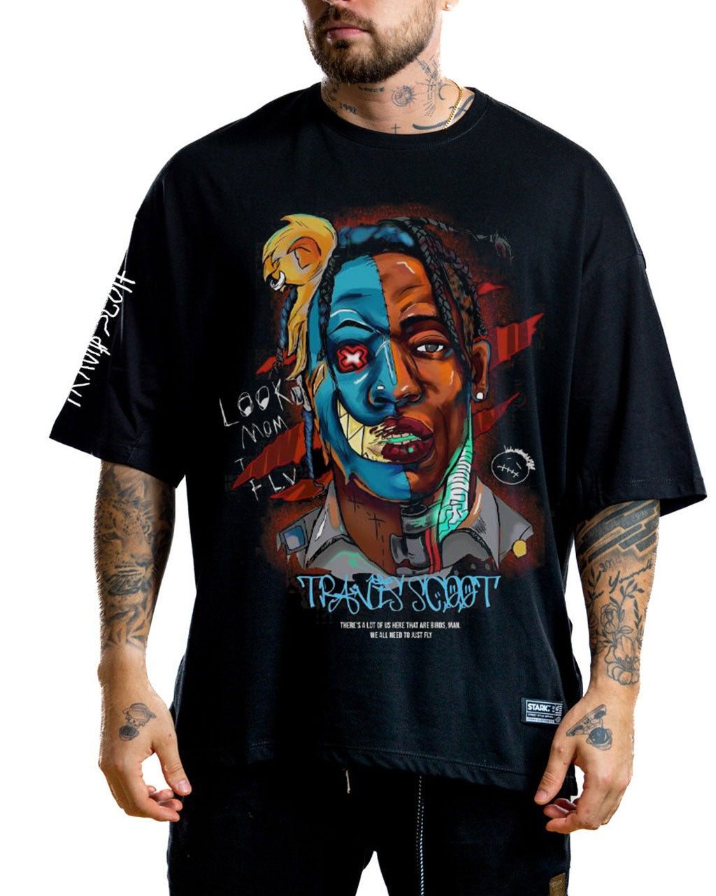 Oversize negra travis fly