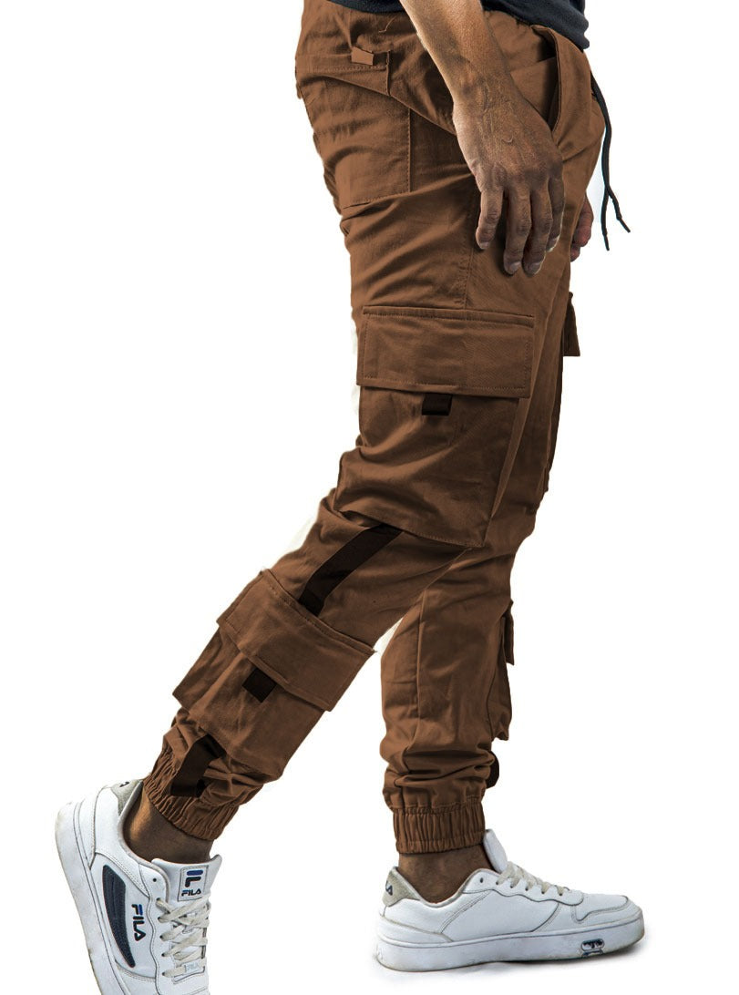 Jogger Café cargo bolsillos cinta