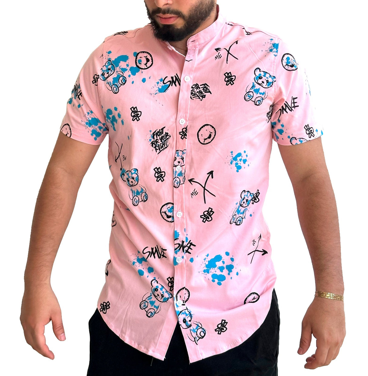 Camisa Rosada Estampado Osos